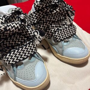 Lanvin Leather Curb Sneakers